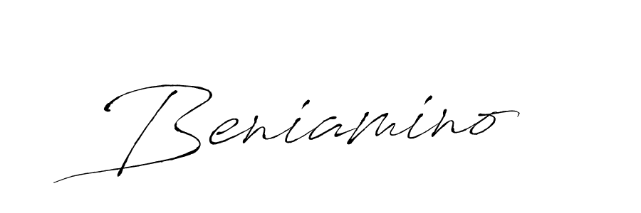 Create a beautiful signature design for name Beniamino. With this signature (Antro_Vectra) fonts, you can make a handwritten signature for free. Beniamino signature style 6 images and pictures png