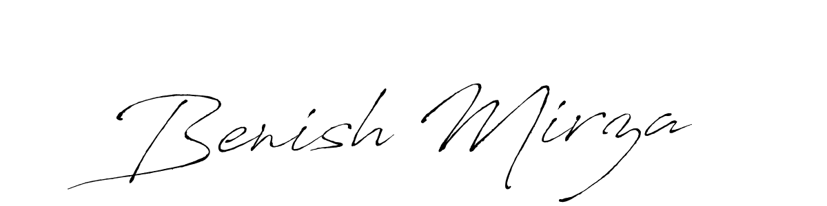 Also You can easily find your signature by using the search form. We will create Benish Mirza name handwritten signature images for you free of cost using Antro_Vectra sign style. Benish Mirza signature style 6 images and pictures png