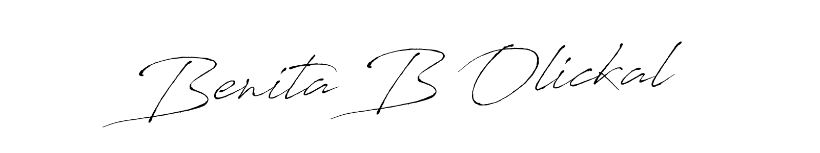 Make a beautiful signature design for name Benita B Olickal. With this signature (Antro_Vectra) style, you can create a handwritten signature for free. Benita B Olickal signature style 6 images and pictures png