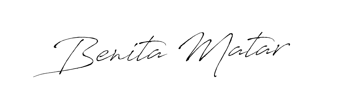 You should practise on your own different ways (Antro_Vectra) to write your name (Benita Matar) in signature. don't let someone else do it for you. Benita Matar signature style 6 images and pictures png