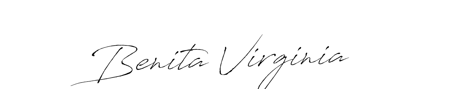 You should practise on your own different ways (Antro_Vectra) to write your name (Benita Virginia) in signature. don't let someone else do it for you. Benita Virginia signature style 6 images and pictures png