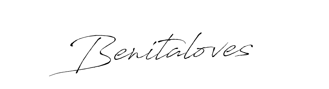 Antro_Vectra is a professional signature style that is perfect for those who want to add a touch of class to their signature. It is also a great choice for those who want to make their signature more unique. Get Benitaloves name to fancy signature for free. Benitaloves signature style 6 images and pictures png