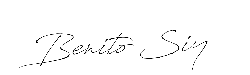 Benito Siy stylish signature style. Best Handwritten Sign (Antro_Vectra) for my name. Handwritten Signature Collection Ideas for my name Benito Siy. Benito Siy signature style 6 images and pictures png