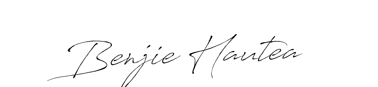 How to make Benjie Hautea name signature. Use Antro_Vectra style for creating short signs online. This is the latest handwritten sign. Benjie Hautea signature style 6 images and pictures png