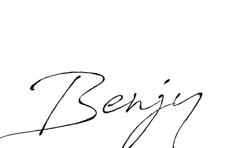 Make a beautiful signature design for name Benjy. With this signature (Antro_Vectra) style, you can create a handwritten signature for free. Benjy signature style 6 images and pictures png