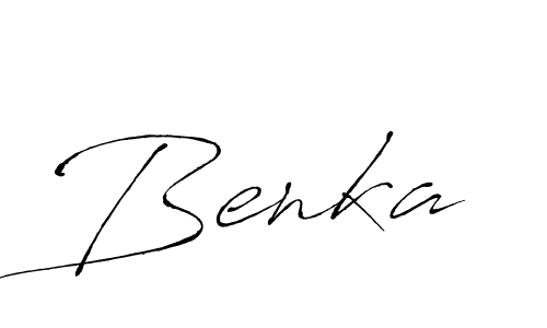 Use a signature maker to create a handwritten signature online. With this signature software, you can design (Antro_Vectra) your own signature for name Benka. Benka signature style 6 images and pictures png