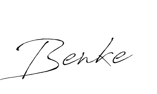 Benke stylish signature style. Best Handwritten Sign (Antro_Vectra) for my name. Handwritten Signature Collection Ideas for my name Benke. Benke signature style 6 images and pictures png