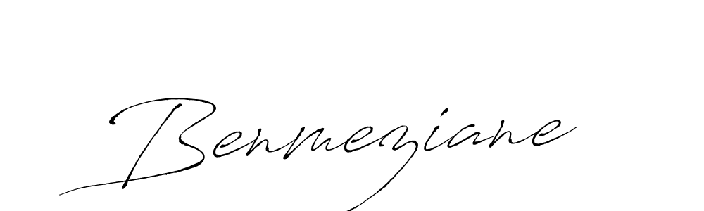 Use a signature maker to create a handwritten signature online. With this signature software, you can design (Antro_Vectra) your own signature for name Benmeziane. Benmeziane signature style 6 images and pictures png