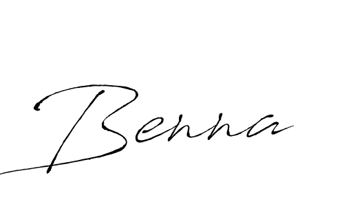 Use a signature maker to create a handwritten signature online. With this signature software, you can design (Antro_Vectra) your own signature for name Benna. Benna signature style 6 images and pictures png