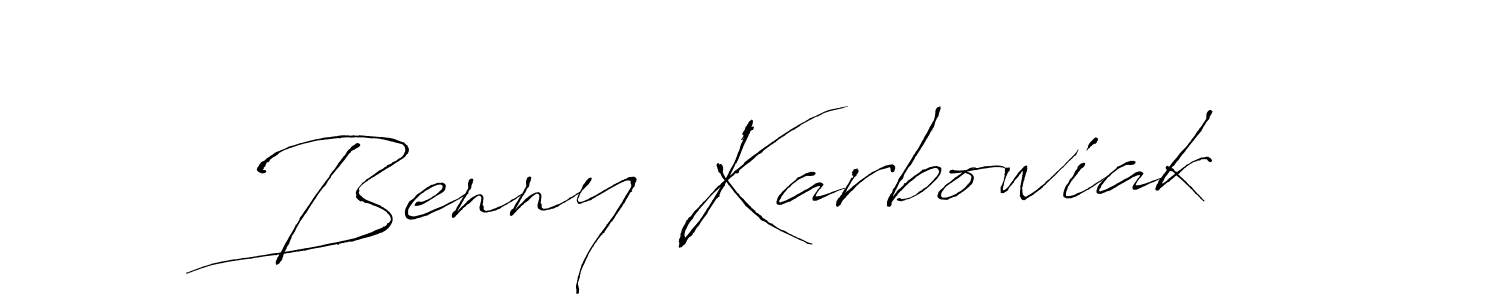 Design your own signature with our free online signature maker. With this signature software, you can create a handwritten (Antro_Vectra) signature for name Benny Karbowiak. Benny Karbowiak signature style 6 images and pictures png