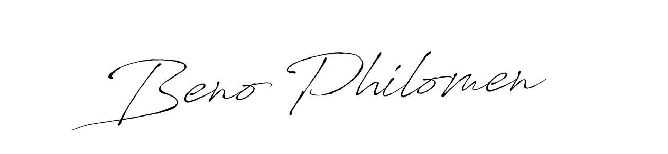 How to make Beno Philomen signature? Antro_Vectra is a professional autograph style. Create handwritten signature for Beno Philomen name. Beno Philomen signature style 6 images and pictures png