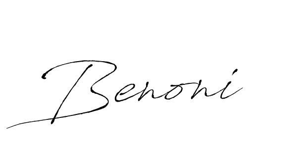 Use a signature maker to create a handwritten signature online. With this signature software, you can design (Antro_Vectra) your own signature for name Benoni. Benoni signature style 6 images and pictures png