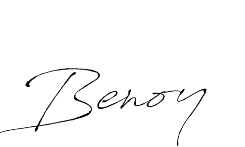 Design your own signature with our free online signature maker. With this signature software, you can create a handwritten (Antro_Vectra) signature for name Benoy. Benoy signature style 6 images and pictures png