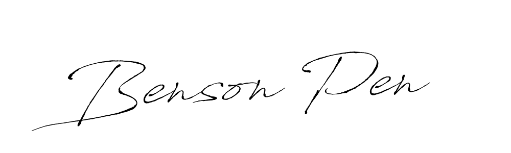 Benson Pen stylish signature style. Best Handwritten Sign (Antro_Vectra) for my name. Handwritten Signature Collection Ideas for my name Benson Pen. Benson Pen signature style 6 images and pictures png