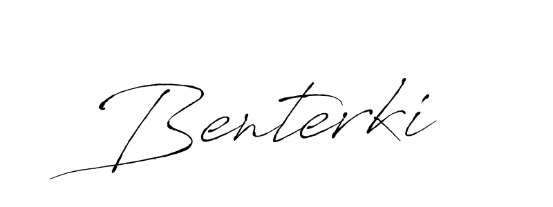 The best way (Antro_Vectra) to make a short signature is to pick only two or three words in your name. The name Benterki include a total of six letters. For converting this name. Benterki signature style 6 images and pictures png