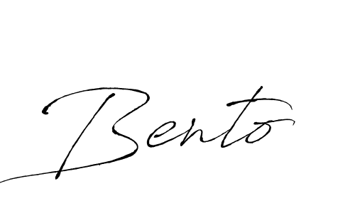 Use a signature maker to create a handwritten signature online. With this signature software, you can design (Antro_Vectra) your own signature for name Bento. Bento signature style 6 images and pictures png