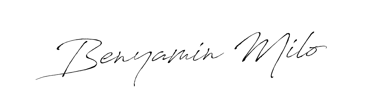 You should practise on your own different ways (Antro_Vectra) to write your name (Benyamin Milo) in signature. don't let someone else do it for you. Benyamin Milo signature style 6 images and pictures png