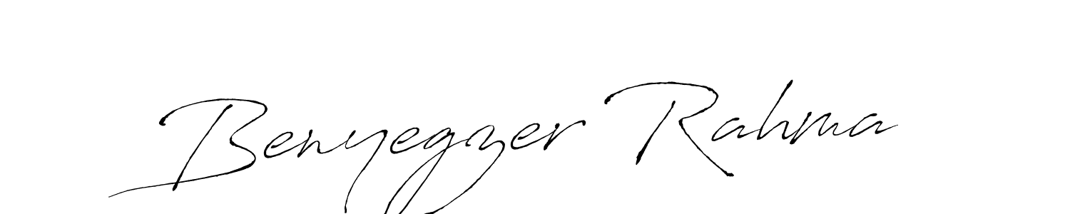 Create a beautiful signature design for name Benyegzer Rahma. With this signature (Antro_Vectra) fonts, you can make a handwritten signature for free. Benyegzer Rahma signature style 6 images and pictures png