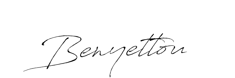 Design your own signature with our free online signature maker. With this signature software, you can create a handwritten (Antro_Vectra) signature for name Benyettou. Benyettou signature style 6 images and pictures png
