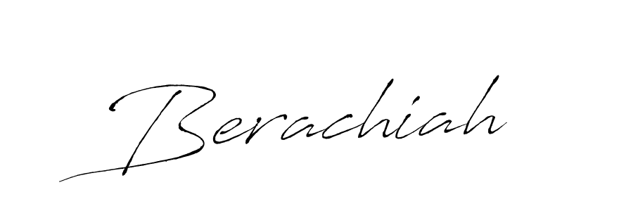 Berachiah stylish signature style. Best Handwritten Sign (Antro_Vectra) for my name. Handwritten Signature Collection Ideas for my name Berachiah. Berachiah signature style 6 images and pictures png