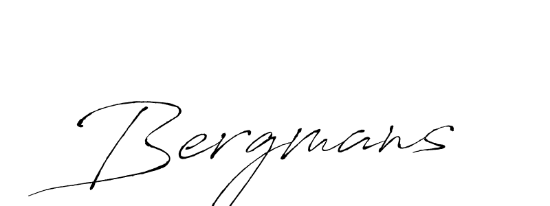 Design your own signature with our free online signature maker. With this signature software, you can create a handwritten (Antro_Vectra) signature for name Bergmans. Bergmans signature style 6 images and pictures png