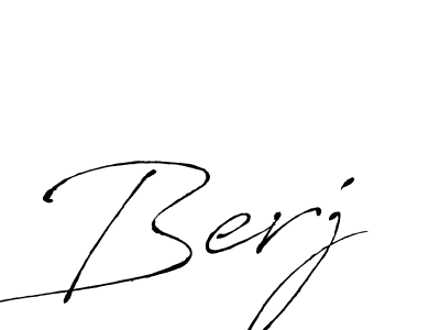 Design your own signature with our free online signature maker. With this signature software, you can create a handwritten (Antro_Vectra) signature for name Berj. Berj signature style 6 images and pictures png