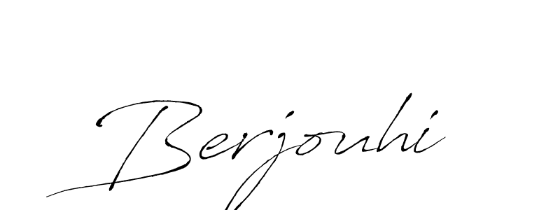 Create a beautiful signature design for name Berjouhi. With this signature (Antro_Vectra) fonts, you can make a handwritten signature for free. Berjouhi signature style 6 images and pictures png