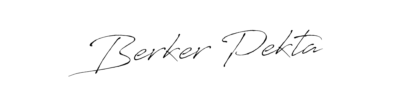 Create a beautiful signature design for name Berker Pektaş. With this signature (Antro_Vectra) fonts, you can make a handwritten signature for free. Berker Pektaş signature style 6 images and pictures png