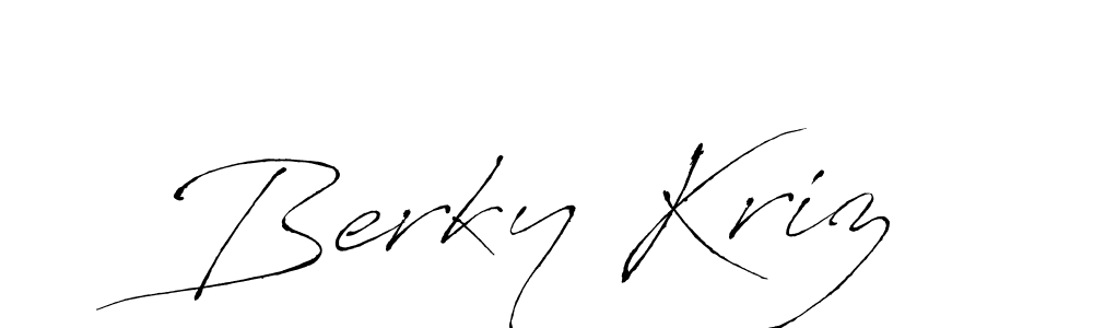 Antro_Vectra is a professional signature style that is perfect for those who want to add a touch of class to their signature. It is also a great choice for those who want to make their signature more unique. Get Berky Kriz name to fancy signature for free. Berky Kriz signature style 6 images and pictures png