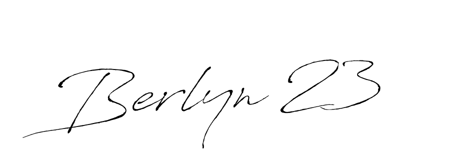 Similarly Antro_Vectra is the best handwritten signature design. Signature creator online .You can use it as an online autograph creator for name Berlyn 23. Berlyn 23 signature style 6 images and pictures png