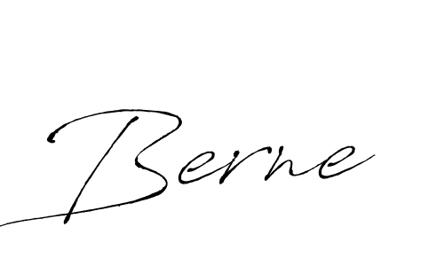 Design your own signature with our free online signature maker. With this signature software, you can create a handwritten (Antro_Vectra) signature for name Berne. Berne signature style 6 images and pictures png