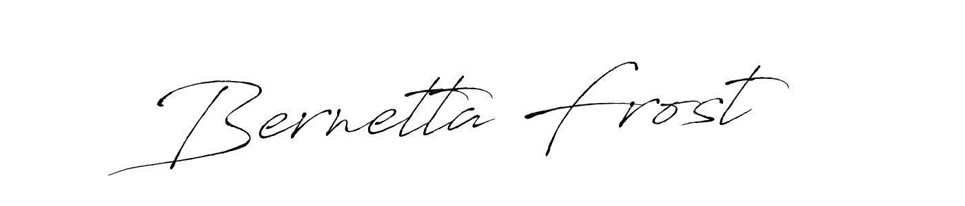 Bernetta Frost stylish signature style. Best Handwritten Sign (Antro_Vectra) for my name. Handwritten Signature Collection Ideas for my name Bernetta Frost. Bernetta Frost signature style 6 images and pictures png
