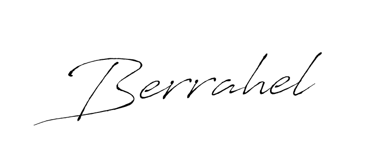 Design your own signature with our free online signature maker. With this signature software, you can create a handwritten (Antro_Vectra) signature for name Berrahel. Berrahel signature style 6 images and pictures png