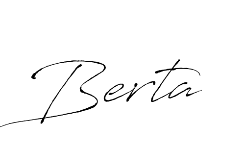 Make a beautiful signature design for name Berta. With this signature (Antro_Vectra) style, you can create a handwritten signature for free. Berta signature style 6 images and pictures png