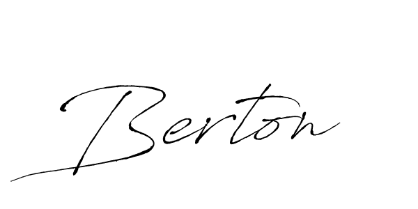 Design your own signature with our free online signature maker. With this signature software, you can create a handwritten (Antro_Vectra) signature for name Berton. Berton signature style 6 images and pictures png