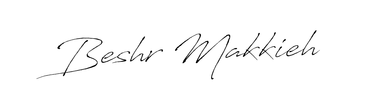 Design your own signature with our free online signature maker. With this signature software, you can create a handwritten (Antro_Vectra) signature for name Beshr Makkieh. Beshr Makkieh signature style 6 images and pictures png