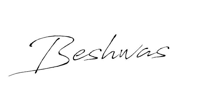 Use a signature maker to create a handwritten signature online. With this signature software, you can design (Antro_Vectra) your own signature for name Beshwas. Beshwas signature style 6 images and pictures png