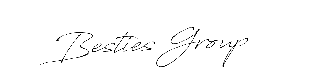 How to make Besties Group signature? Antro_Vectra is a professional autograph style. Create handwritten signature for Besties Group name. Besties Group signature style 6 images and pictures png
