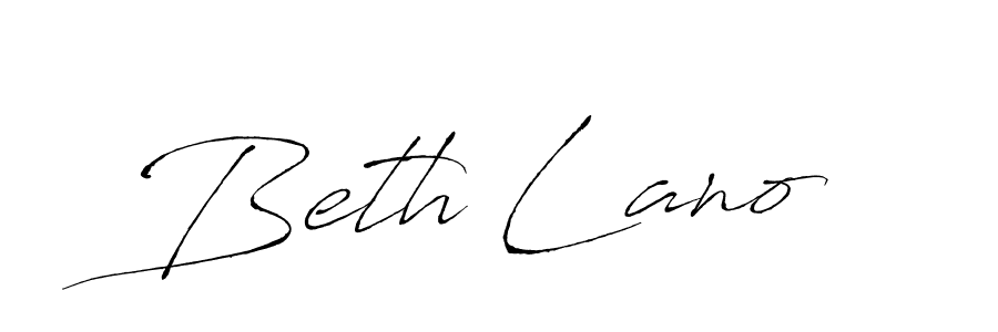 How to make Beth Lano name signature. Use Antro_Vectra style for creating short signs online. This is the latest handwritten sign. Beth Lano signature style 6 images and pictures png