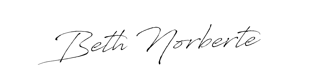 Create a beautiful signature design for name Beth Norberte. With this signature (Antro_Vectra) fonts, you can make a handwritten signature for free. Beth Norberte signature style 6 images and pictures png