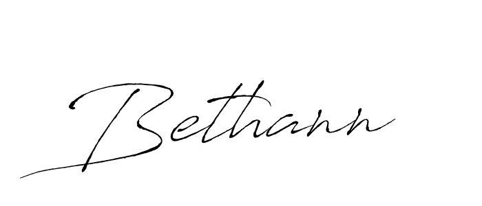 Design your own signature with our free online signature maker. With this signature software, you can create a handwritten (Antro_Vectra) signature for name Bethann. Bethann signature style 6 images and pictures png