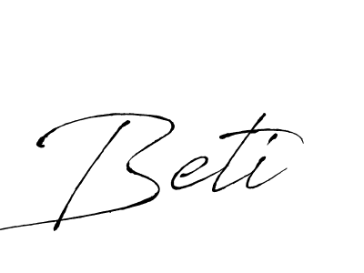 Use a signature maker to create a handwritten signature online. With this signature software, you can design (Antro_Vectra) your own signature for name Beti. Beti signature style 6 images and pictures png