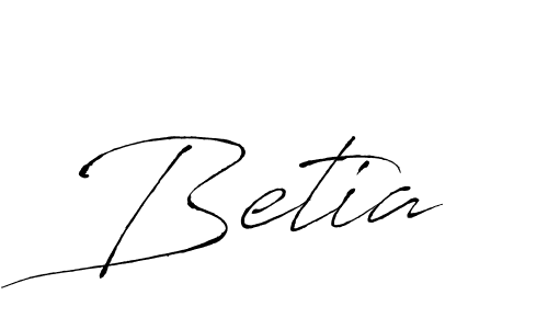 Create a beautiful signature design for name Betia. With this signature (Antro_Vectra) fonts, you can make a handwritten signature for free. Betia signature style 6 images and pictures png