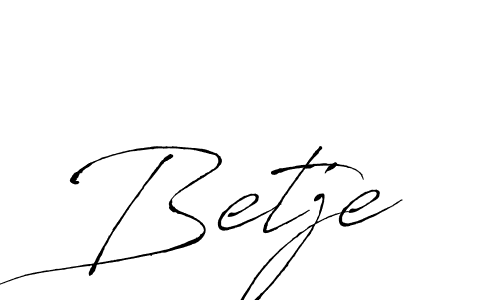 Make a beautiful signature design for name Betje. With this signature (Antro_Vectra) style, you can create a handwritten signature for free. Betje signature style 6 images and pictures png