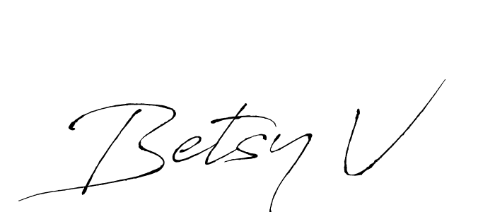 The best way (Antro_Vectra) to make a short signature is to pick only two or three words in your name. The name Betsy V include a total of six letters. For converting this name. Betsy V signature style 6 images and pictures png