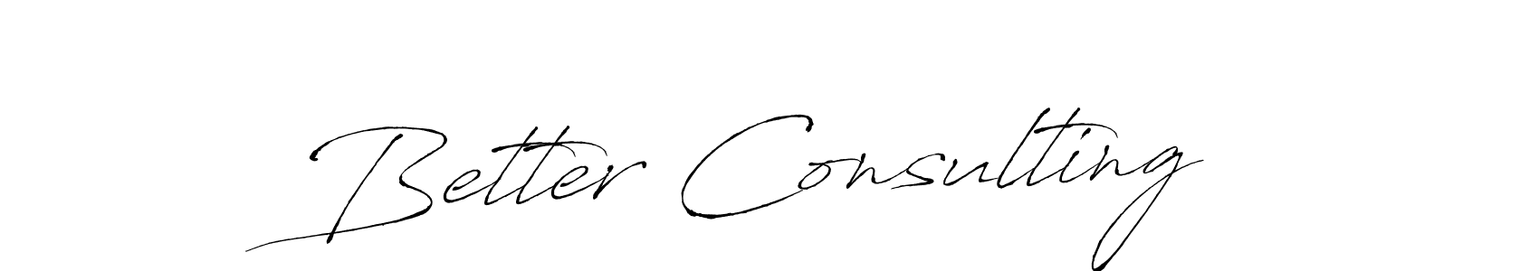 It looks lik you need a new signature style for name Better Consulting. Design unique handwritten (Antro_Vectra) signature with our free signature maker in just a few clicks. Better Consulting signature style 6 images and pictures png