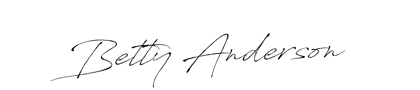 Design your own signature with our free online signature maker. With this signature software, you can create a handwritten (Antro_Vectra) signature for name Betty Anderson. Betty Anderson signature style 6 images and pictures png