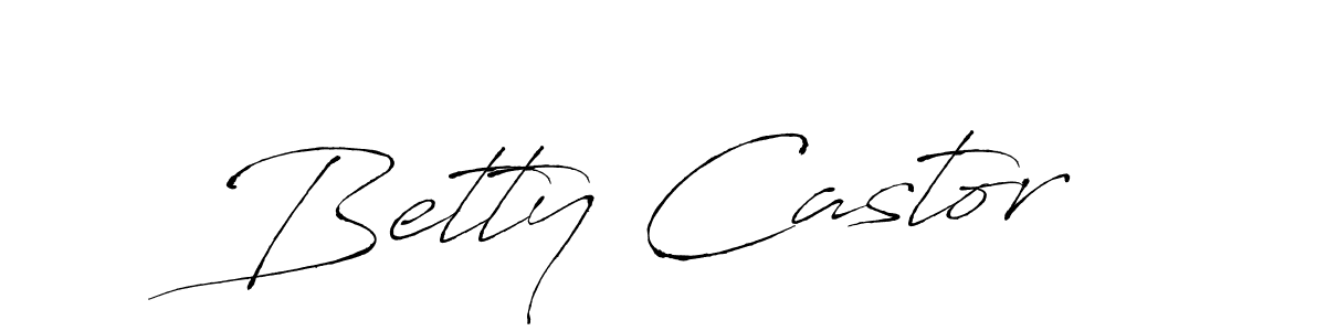 Betty Castor stylish signature style. Best Handwritten Sign (Antro_Vectra) for my name. Handwritten Signature Collection Ideas for my name Betty Castor. Betty Castor signature style 6 images and pictures png