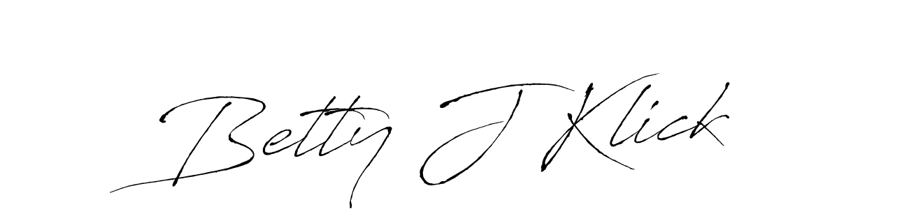 Create a beautiful signature design for name Betty J Klick. With this signature (Antro_Vectra) fonts, you can make a handwritten signature for free. Betty J Klick signature style 6 images and pictures png