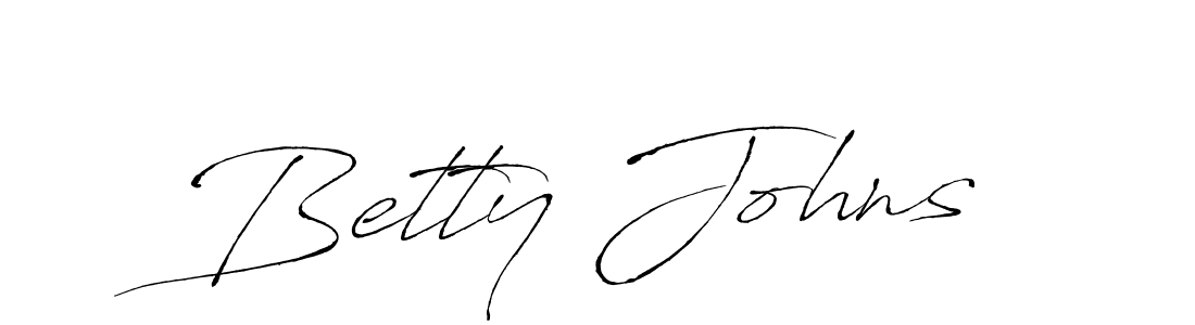 Make a beautiful signature design for name Betty Johns. With this signature (Antro_Vectra) style, you can create a handwritten signature for free. Betty Johns signature style 6 images and pictures png